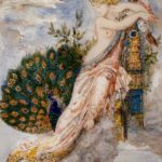 Fables de la fontaine : Illustration Fables De jean de La Fontaine Le Paon se plaignant à Junon par Gustave Moreau