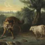 Fables de la fontaine : Illustration Fables De Jean de La Fontaine Le loup et l'agneau par Jean-Bapiste Oudry